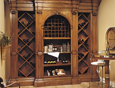 Weinregal aus Naturholz, Francesco Molon