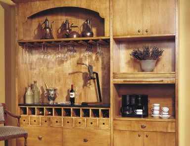 Schrank Bartisch aus Echtholz, Francesco Molon (die Möbel in der Kantine Provence)