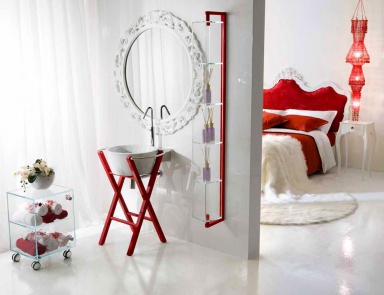 Regal Wand aus Glas Girevole Delices, Moda (Möbel Glamour für das Badezimmer)