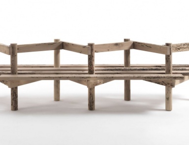 Sitzbank aus Holz Palizzata, Riva 1920