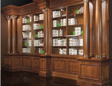 Bibliothek aus massivem Holz, Elledue (Bibliothek)