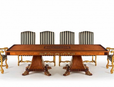 Esszimmer (Garnitur für Esszimmer) Rectangular Table - Wood Top, Zanaboni