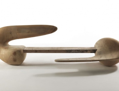 Sitzbank aus Holz Forkola, Riva 1920