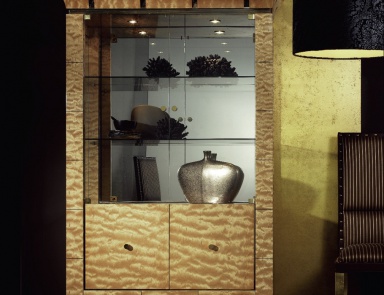 Vitrine aus Massivholz lackiert Orpheo, Elledue