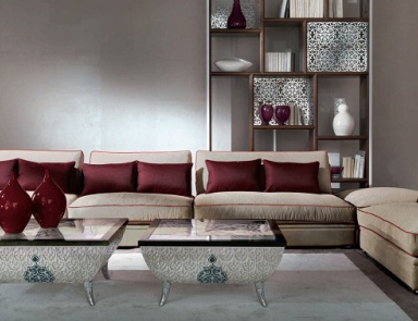 Wohnzimmer (Garnitur für das Wohnzimmer im modernen Stil Saraya, Elledue