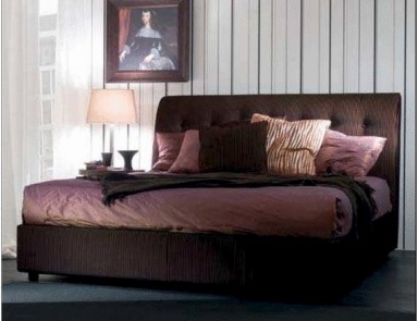 Doppelbett gepolstertes Leder oder Stoff Marais, Mobileffe