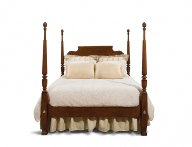 Doppelbett Classic Cherry, Harden (Rattan Bett, Wicker)