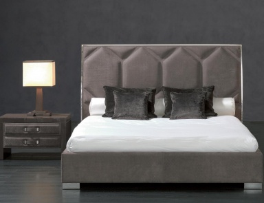 Doppelbett mit hohem Kopfteil Souffl, Rugiano