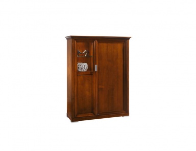 Schrank / Vitrine aus massivem Lindenholz Luna, Selva (Schrank für Geschirr)