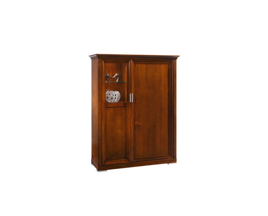 Schrank / Vitrine aus massivem Lindenholz Luna, Selva