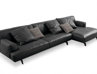 Modulares Sofa mit Metallbeinen Tribeca, Poliform