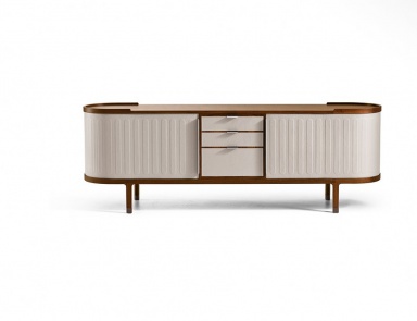 Sideboard aus massivem Nussbaum Durchmesser , Giorgetti
