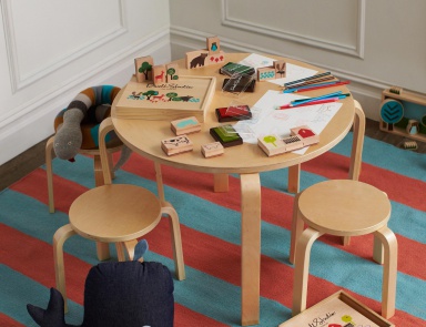 Tisch und Schemel Baby-Primary Natural, DwellStudio