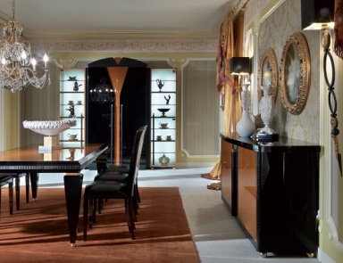 Esszimmer (Garnitur für das Esszimmer aus Massivholz Century, Turri