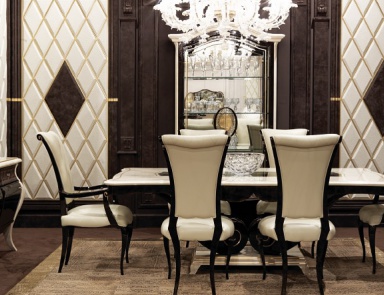 Esszimmer (Garnitur für das Esszimmer aus Massivholz Versailles, Turri