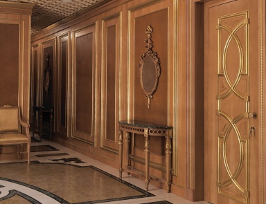 Tür einflügelig aus Massivholz Versailles, Turri