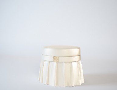 Hocker rund aus Holz Couture, Turri (Elite-Garderoben )