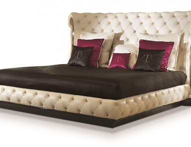 Doppelbett aus Holz-Couture, Turri (Bett Podest)