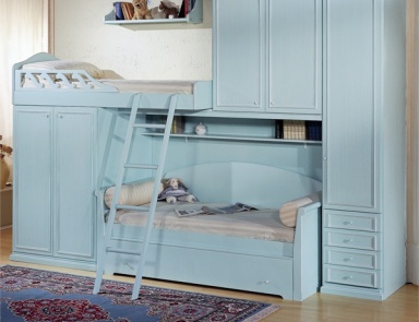 Bett für Kinderzimmer / Zimmer eines Teenagers, London Letto - Pellegatta (Etagenbett)