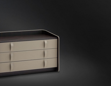 Kommode Gentleman aus Naturholz, Flou