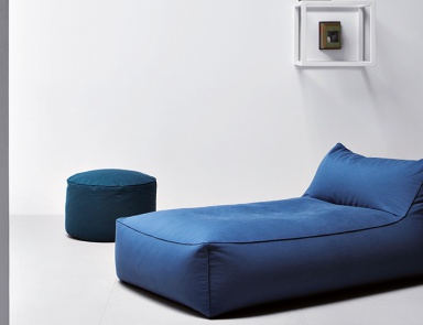 Hocker in Textil-Polsterung Limbo, Pianca