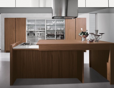 Küche (Garnitur für die Küche) Aster Cucine, Contempora, Noce Canaletto