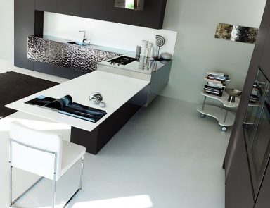 Küche (Garnitur für die Küche) Aster Cucine, Contempora, Acciaio