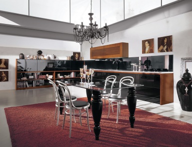 Küche (Garnitur für die Küche) Aster Cucine, Contempora, Laccato