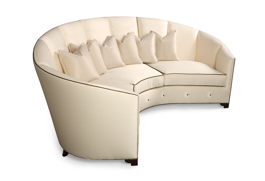 Halbrunde Sofa in der Textil-Polsterung Delon, Christopher Guy