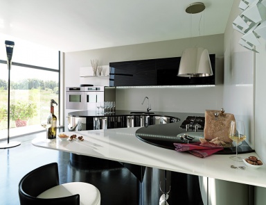 Küche (Garnitur für die Küche) Aster Cucine, Domina, Ebano grigio