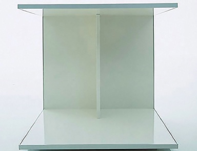 Pristawnoj niedriger Tisch Cube strenge Form, Porro