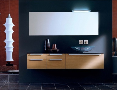 Badewanne aus wasserbeständiger Spanplatte Casual C3, Pedini (Schrank Kommode für Bad, Italien)