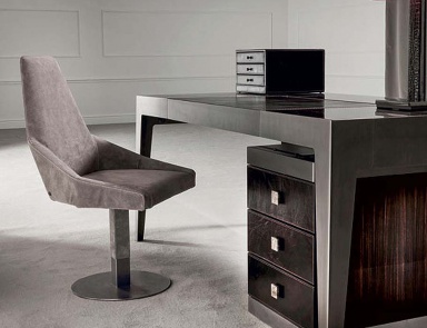 Stuhl mit Metallbasis Miu, Longhi (Drehstuhl)
