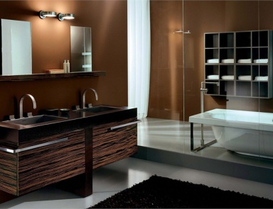 Badewanne aus wasserbeständiger Spanplatte Glamour G1, Pedini (Schrank Kommode für Bad, Italien)