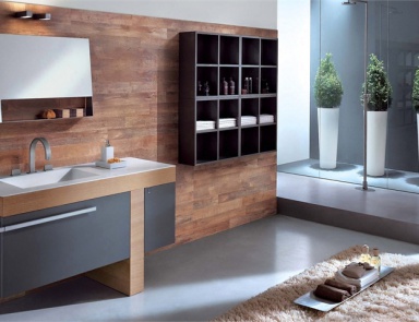 Badewanne aus wasserbeständiger Spanplatte Glamour G4, Pedini (Schrank Kommode für Bad, Italien)