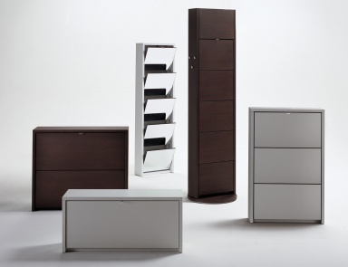 Spinde aus нфтурального Holz Domino, Longhi (Wand Schrank für das Wohnzimmer und den Flur, Italien)