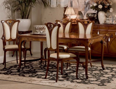 Die Garnitur für das Esszimmer mit ausziehbarem Tisch Liberty, Medea