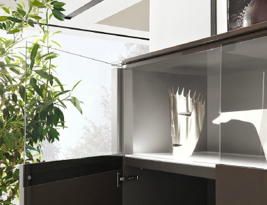 Sideboard Lack in Braun mit Metallbeinen Nibbio MisuraEmme