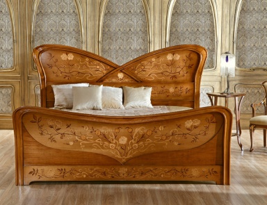 Doppelbett Liberty, Medea (Schlafzimmermöbel Jugendstil, Art nouveau und Liberty)