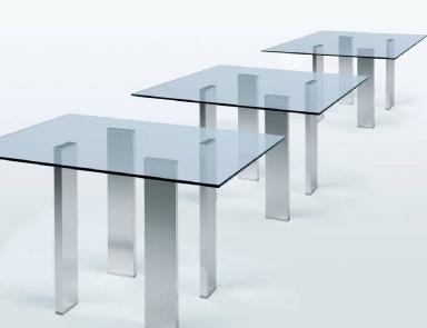 Esstisch mit quadratischer Glasplatte Taul, MisuraEmme