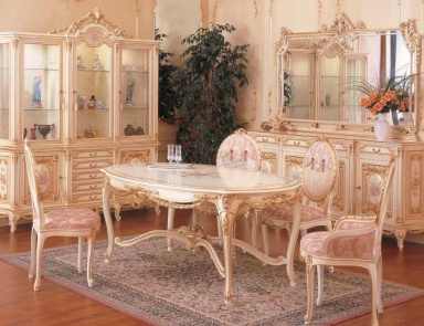 Die Garnitur für das Esszimmer mit Buffet und Kredenz, Fratelli Radice