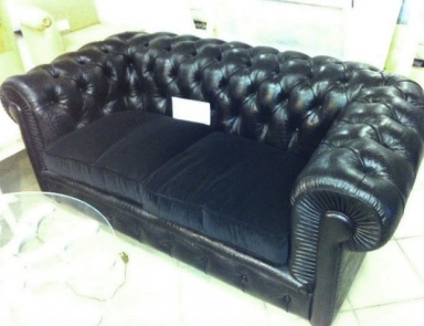 Sofa mit Lederbezug Chesterfield, Atom Divani
