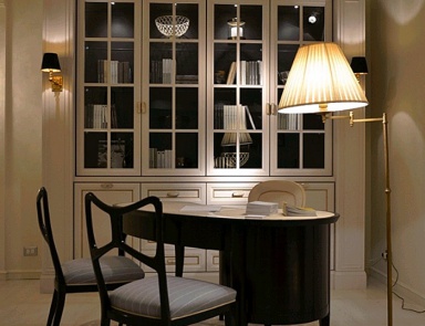 Bibliothek mit Rahmen aus Holz Novecento, Galimberti Nino (Luxus-Möbel für die Bibliothek)
