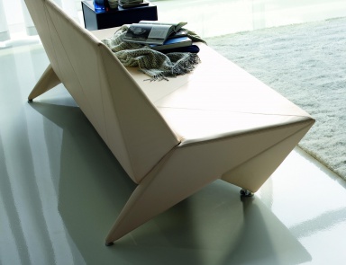 Schlafsofa gepolsterter Leder Origami, Cattelan Italia
