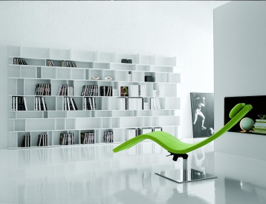 Sessel rotierendes Leder gepolstert Casanova, Cattelan Italia (Schaukelstuhl)