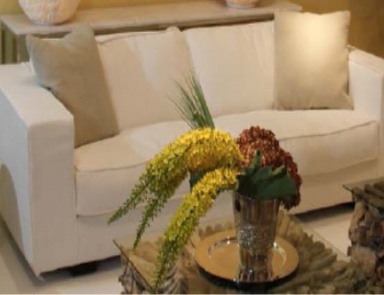 Sofa Zweisitzer in Bezug aus Ramie Solace, Contradictions (Wohnzimmer Spanien)