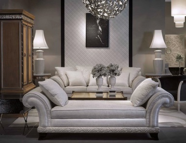 Massageliege mit abgerundeten Armlehnen Randa Couch, Coleccion Alexandra (Wohnzimmer Spanien)