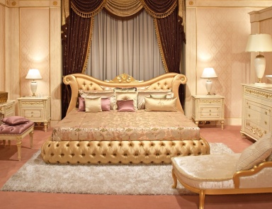Schlafzimmer-Set in Lack-Elfenbein Hermitage+Aida, Turri