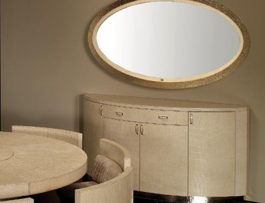Spiegel Oval in der Dekoration aus Kokos Seil Dining A ' round, Formitalia (ovaler Spiegel)