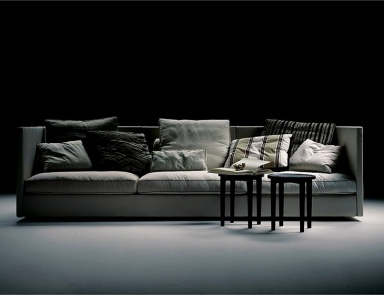 Sofa auf Metallrahmen gepolsterter Leder oder Stoff Oltre, Flexform